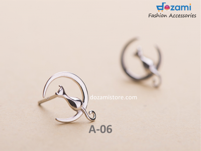 S925 Silver Korean Style Earrings Cat Series (A-06)