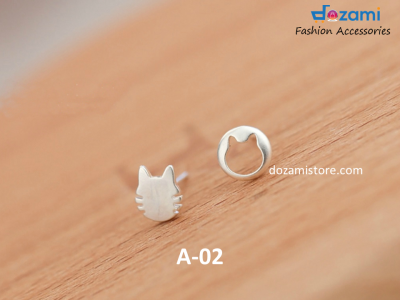 S925 Silver Korean Style Earrings Cat Series (A-02)