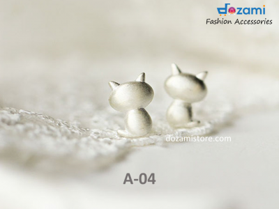 S925 Silver Korean Style Earrings Cat Series (A-04)