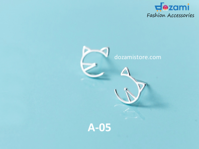 S925 Silver Korean Style Earrings Cat Series (A-05)