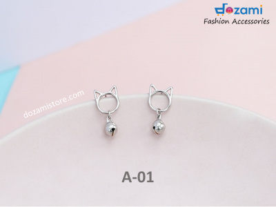 S925 Silver Korean Style Earrings Cat Series (A-01) 