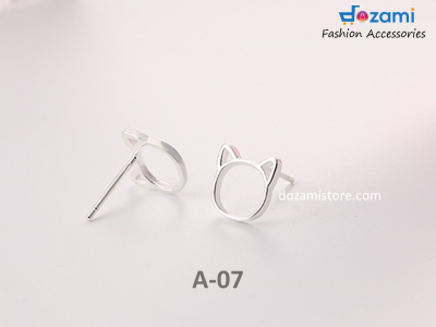 S925 Silver Korean Style Earrings Cat Series (A-07)